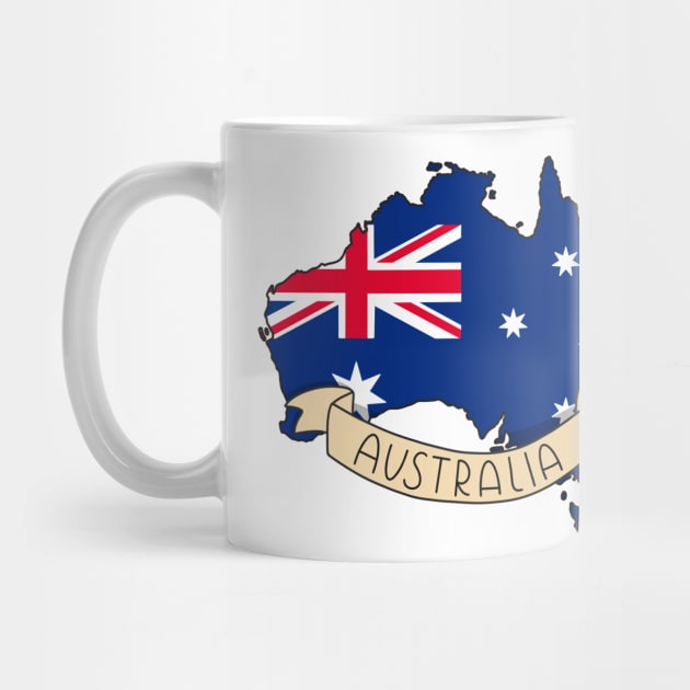 Australia Flag Map by Sofia Sava
